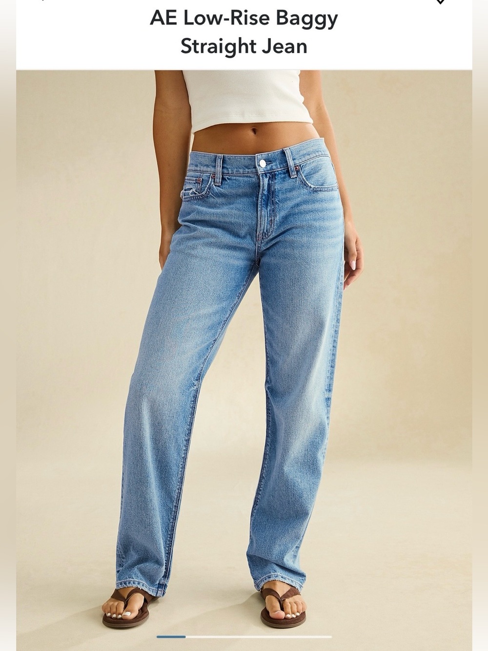 American Eagle Outfitters Light Blue Straight-Leg Low-Rise Jeans- 0 Short